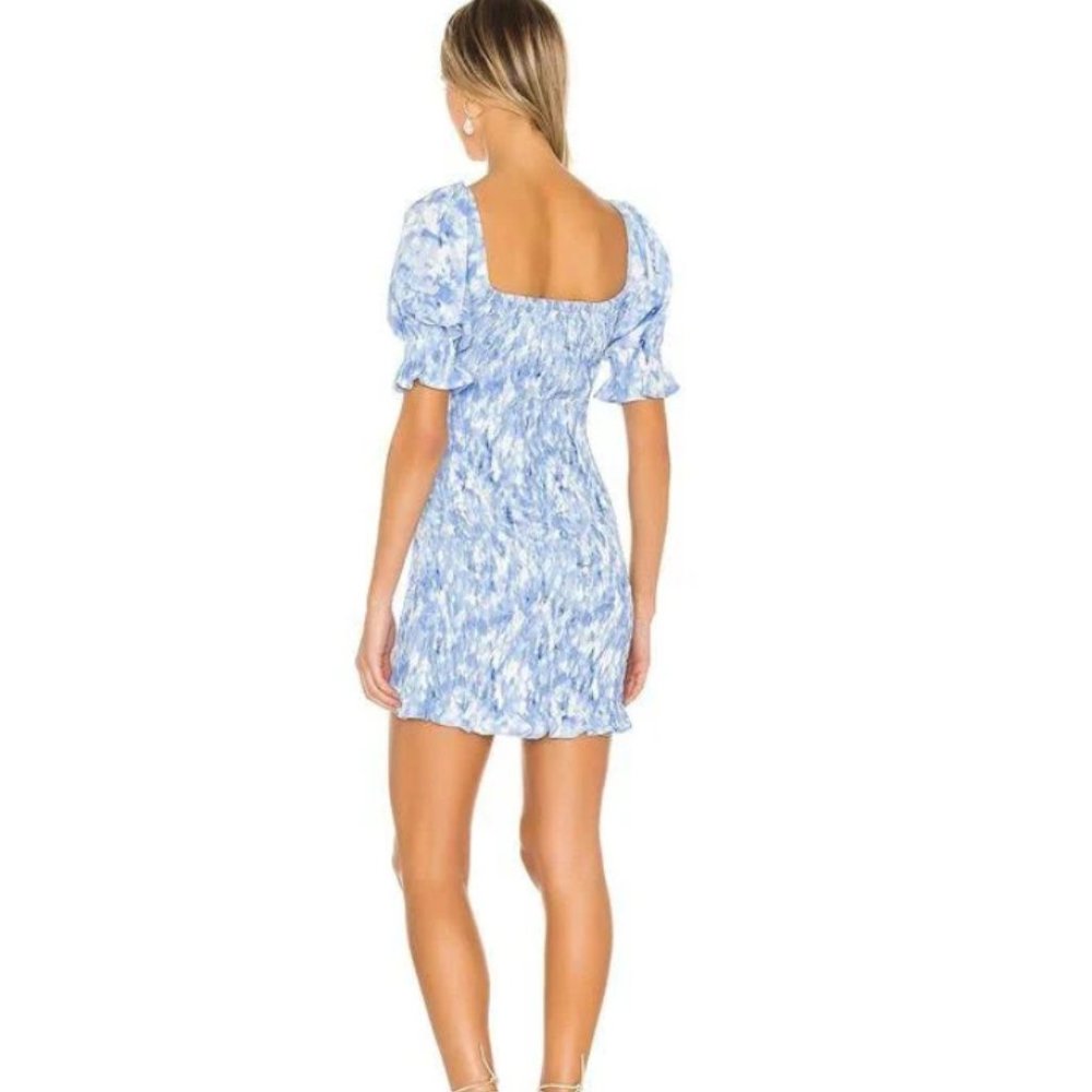 FAITHFULL THE BRAND | Magnolia Mini Dress Roos Blue Tie Dye - Picture 5 of 5